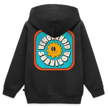 Hemorrhoid Survivor - Kinder Premium Organic Zip Hoodie - Schwarz - Hinten - AI Model Kid Male (0cm)