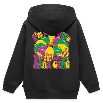 King Cake Mardi Gras - Kids Premium Organic Zip-up Hoodie - black - Back - AI Model Kid Male (0cm)