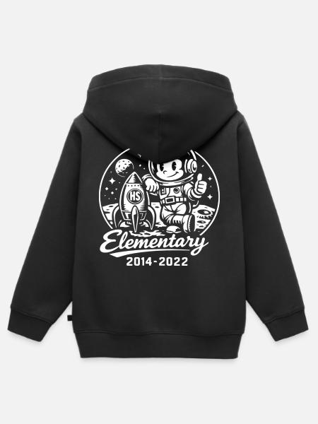 Elementar-Astronauten-Mond - Kinder Premium Organic Zip Hoodie - Schwarz