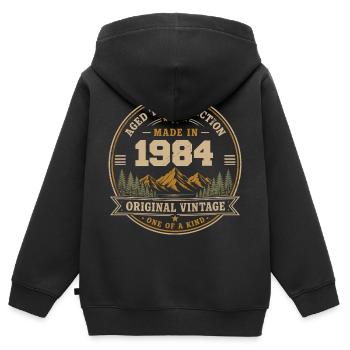 1984 Retro 1984 Vintage 1984 Geschenk 1984 - Kinder Premium Organic Zip Hoodie - Schwarz - Hinten - AI Model Kid Male (0cm)