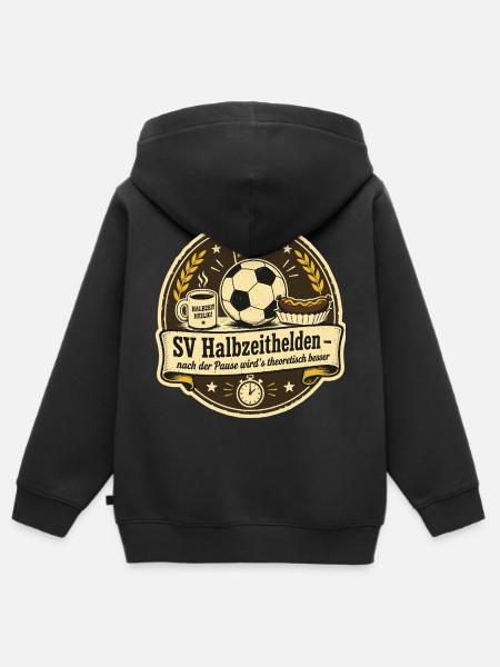 SV Halbzeithelden - Kinder Premium Organic Zip Hoodie - Schwarz