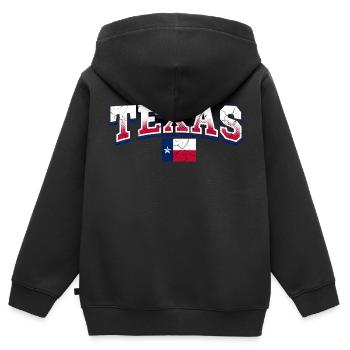 Texas - Sweat Premium à capuche zippé enfant bio - noir - Dos - AI Model Kid Male (0cm)