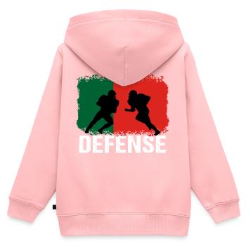 American Football Portugal Defense - Kinder Premium Organic Zip Hoodie - Rosa - Hinten - AI Model Kid Female (0cm)