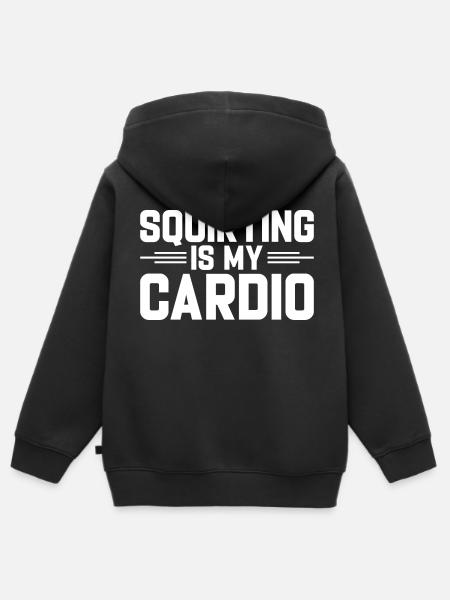 I Heart Squirters Adult Joke I Love Squirting - Hoodie Premium med dragkedja barn ekologisk - svart