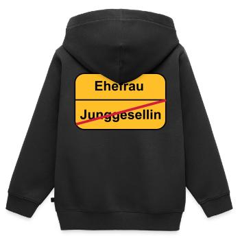 Junggesellinnenabschied - Kinder Premium Organic Zip Hoodie - Schwarz - Hinten - AI Model Kid Male (0cm)