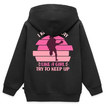 Lacrosse - Sweat Premium à capuche zippé enfant bio - noir - Dos - AI Model Kid Male (0cm)