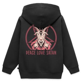 Satanismus Geschenke | Satanisten Satan Satanist - Kinder Premium Organic Zip Hoodie - Schwarz - Hinten - AI Model Kid Male (0cm)