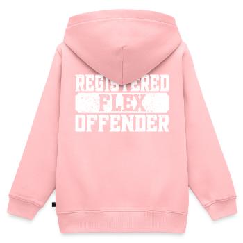 Vintage Registered Flex Offender - Kinder Premium Organic Zip Hoodie - Rosa - Hinten - AI Model Kid Female (0cm)