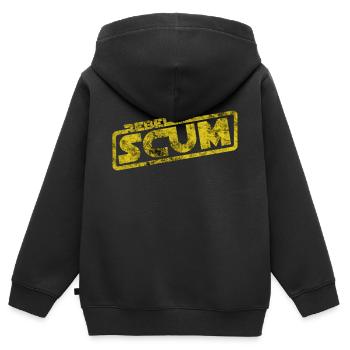 Rebel Scum - Filmzitat Abschaum Rebellen Fantasy - Kinder Premium Organic Zip Hoodie - Schwarz - Hinten - AI Model Kid Male (0cm)