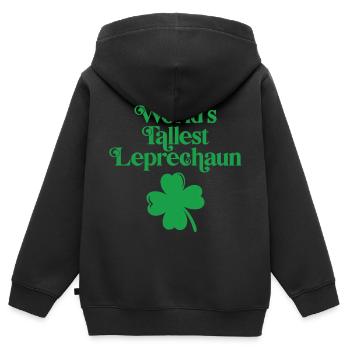 Der größte Kobold der Welt - Kinder Premium Organic Zip Hoodie - Schwarz - Hinten - AI Model Kid Male (0cm)