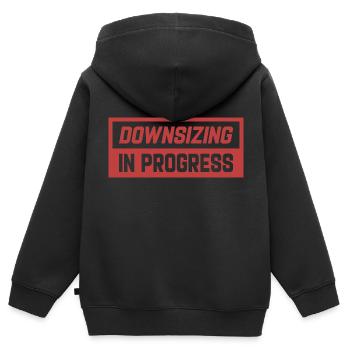 perte de poids, chirurgie bariatrique, réduction des effectifs - Sweat Premium à capuche zippé enfant bio - noir - Dos - AI Model Kid Male (0cm)