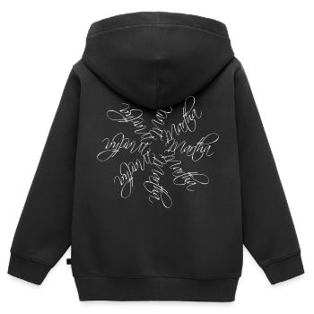 Martha Nom Nom Mandala - Sweat Premium à capuche zippé enfant bio - noir - Dos - AI Model Kid Male (0cm)