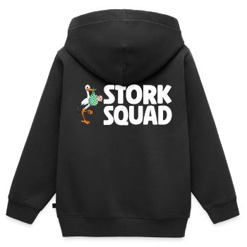 Stork Squad Labor & Delivery Nurse - Kids Premium Organic Zip-up Hoodie - black - Back - AI Model Kid Male (0cm)