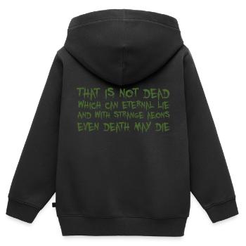 That is not dead which can eternal lie (Cthulhu) - Sweat Premium à capuche zippé enfant bio - noir - Dos - AI Model Kid Male (0cm)