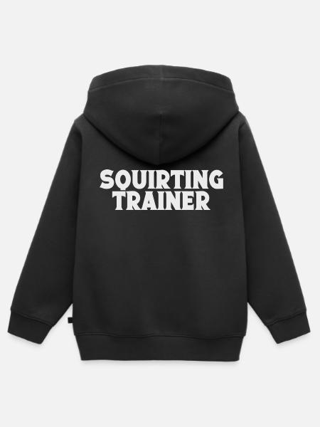 I Heart Squirters Adult Joke I Love Squirting - Hoodie Premium med dragkedja barn ekologisk - svart