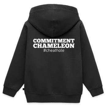 Cheater Relationship Revenge Cheating Disloyal - Kids Premium Organic Zip-up Hoodie - black - Back - AI Model Kid Male (0cm)