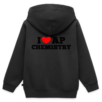 AP Chimie Drôle Lycée AP Class Survivor - Sweat Premium à capuche zippé enfant bio - noir - Dos - AI Model Kid Male (0cm)
