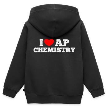 AP Chimie Drôle Lycée AP Class Survivor - Sweat Premium à capuche zippé enfant bio - noir - Dos - AI Model Kid Male (0cm)