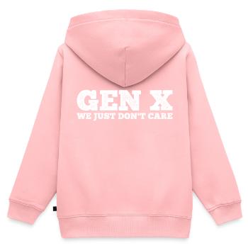 Gen X FAFO Generation X - Kinder Premium Organic Zip Hoodie - Rosa - Hinten - AI Model Kid Female (0cm)