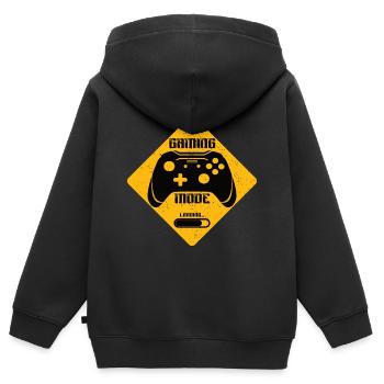 Votre mode de jeu se charge - Sweat Premium à capuche zippé enfant bio - noir - Dos - AI Model Kid Male (0cm)
