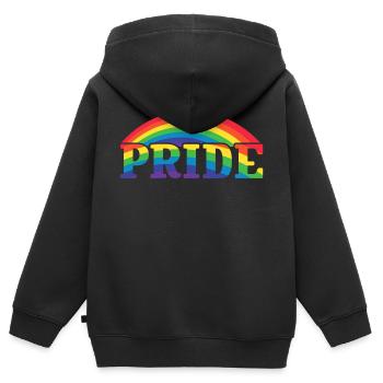 Stolz Lgbt - Kinder Premium Organic Zip Hoodie - Schwarz - Hinten - AI Model Kid Male (0cm)
