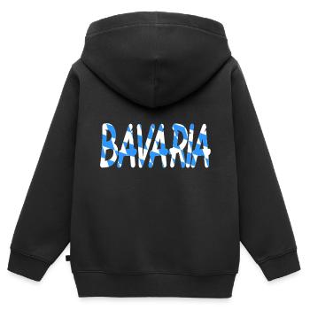 Bavaria - Kinder Premium Organic Zip Hoodie - Schwarz - Hinten - AI Model Kid Male (0cm)