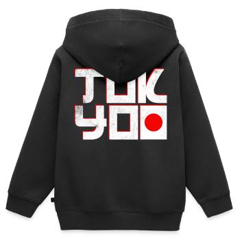 Tokio Japan - Kinder Premium Organic Zip Hoodie - Schwarz - Hinten - AI Model Kid Male (0cm)