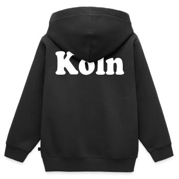 Cologne - Sweat Premium à capuche zippé enfant bio - noir - Dos - AI Model Kid Male (0cm)