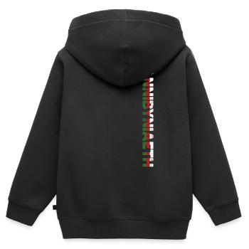 Annibyniaeth - Kinder Premium Organic Zip Hoodie - Schwarz - Hinten - AI Model Kid Male (0cm)