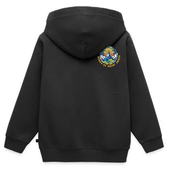 Straßen von St. Jakobus Glasmalerei - Kinder Premium Organic Zip Hoodie - Schwarz - Hinten - AI Model Kid Male (0cm)