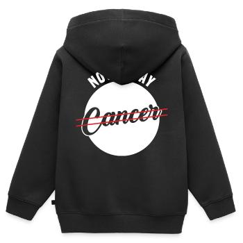 Nicht Heute Krebs - Kinder Premium Organic Zip Hoodie - Schwarz - Hinten - AI Model Kid Male (0cm)