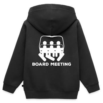 Snowboard Meeting - Kinder Premium Organic Zip Hoodie - Schwarz - Hinten - AI Model Kid Male (0cm)