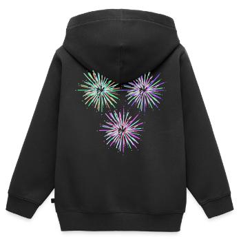 Firework rocket - Kids Premium Organic Zip-up Hoodie - black - Back - AI Model Kid Male (0cm)
