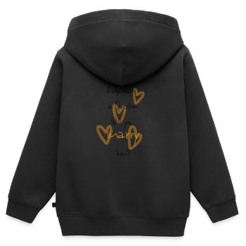 Marriage proposal, baby bodysuit - Kids Premium Organic Zip-up Hoodie - black - Back - AI Model Kid Male (0cm)