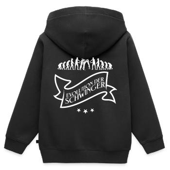 Schwinger Schwingen Evolution T-Shirt Design - Kinder Premium Organic Zip Hoodie - Schwarz - Hinten - AI Model Kid Male (0cm)
