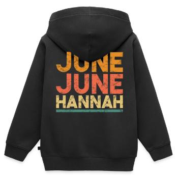Juin Juin Hannah Shirt Captain Sandy Under Deck Ha - Sweat Premium à capuche zippé enfant bio - noir - Dos - AI Model Kid Male (0cm)