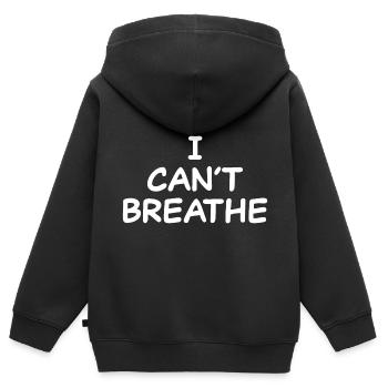 Ich kann nicht atmen - Kinder Premium Organic Zip Hoodie - Schwarz - Hinten - AI Model Kid Male (0cm)