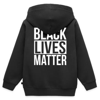 Schwarze Leben zählen - Kinder Premium Organic Zip Hoodie - Schwarz - Hinten - AI Model Kid Male (0cm)