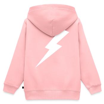 Lightning Bolt - Kinder Premium Organic Zip Hoodie - Rosa - Hinten - AI Model Kid Female (0cm)