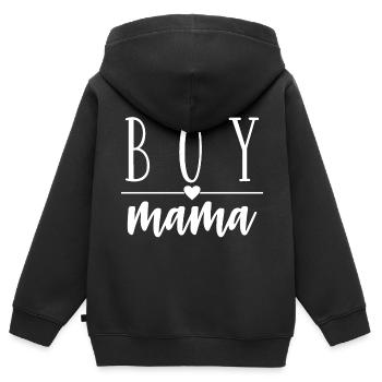 Garçon Maman - Garçon Maman Maman De Garçons Mère - Sweat Premium à capuche zippé enfant bio - noir - Dos - AI Model Kid Male (0cm)