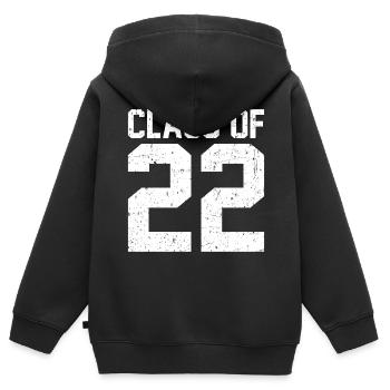 Klasse von 2022 - Senior 2022 Abschlussjahrgang - Kinder Premium Organic Zip Hoodie - Schwarz - Hinten - AI Model Kid Male (0cm)
