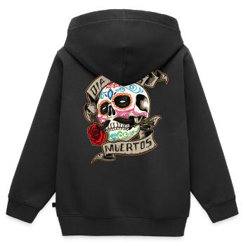 Dia de los muertos Calavera Day Of The Dead - Kinder Premium Organic Zip Hoodie - Schwarz - Hinten - AI Model Kid Male (0cm)