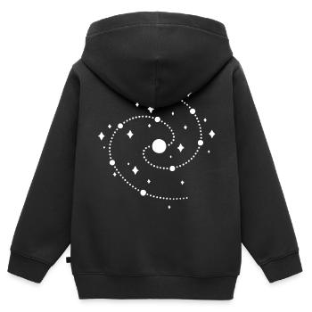 strange galaxy - Kids Premium Organic Zip-up Hoodie - black - Back - AI Model Kid Male (0cm)