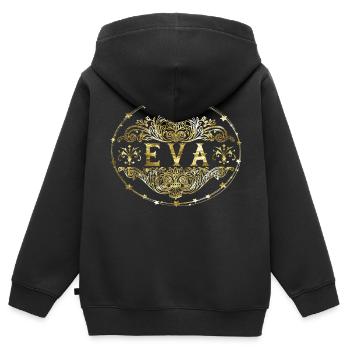 Veille - Sweat Premium à capuche zippé enfant bio - noir - Dos - AI Model Kid Male (0cm)