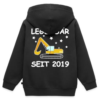Excavatrice légendaire 2019 - Sweat Premium à capuche zippé enfant bio - noir - Dos - AI Model Kid Male (0cm)