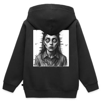 THE WITCH  - dark hell - Sweat Premium à capuche zippé enfant bio - noir - Dos - AI Model Kid Male (0cm)