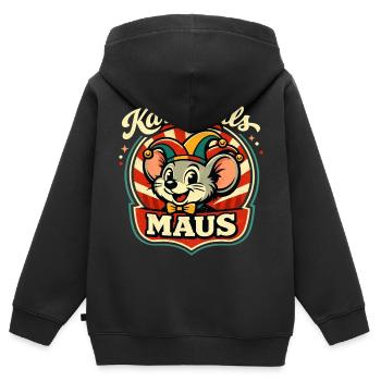 Niedliche Mäuschen Kostüm Fasching Helau - Kinder Premium Organic Zip Hoodie - Schwarz - Hinten - AI Model Kid Male (0cm)