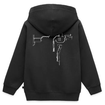 Electronic PCB - Kids Premium Organic Zip-up Hoodie - black - Back - AI Model Kid Male (0cm)