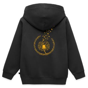 Blumen Musik und Pusteblumen Lieder für den Sommer - Kinder Premium Organic Zip Hoodie - Schwarz - Hinten - AI Model Kid Male (0cm)