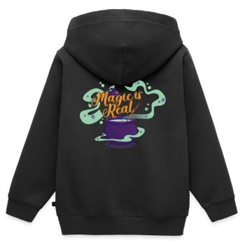 Magic is real witch magic potion magic Halloween - Kids Premium Organic Zip-up Hoodie - black - Back - AI Model Kid Male (0cm)